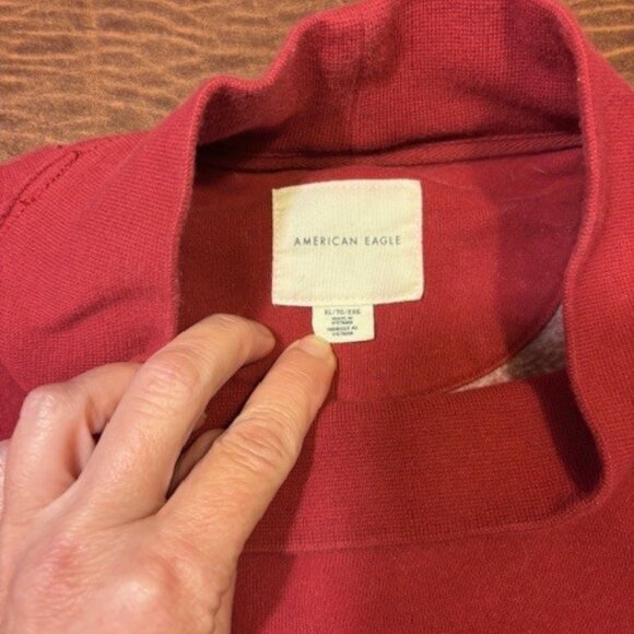 American Eagle Outfitters Red Floral Sweat Shirt Size XL - Picture 5 of 6